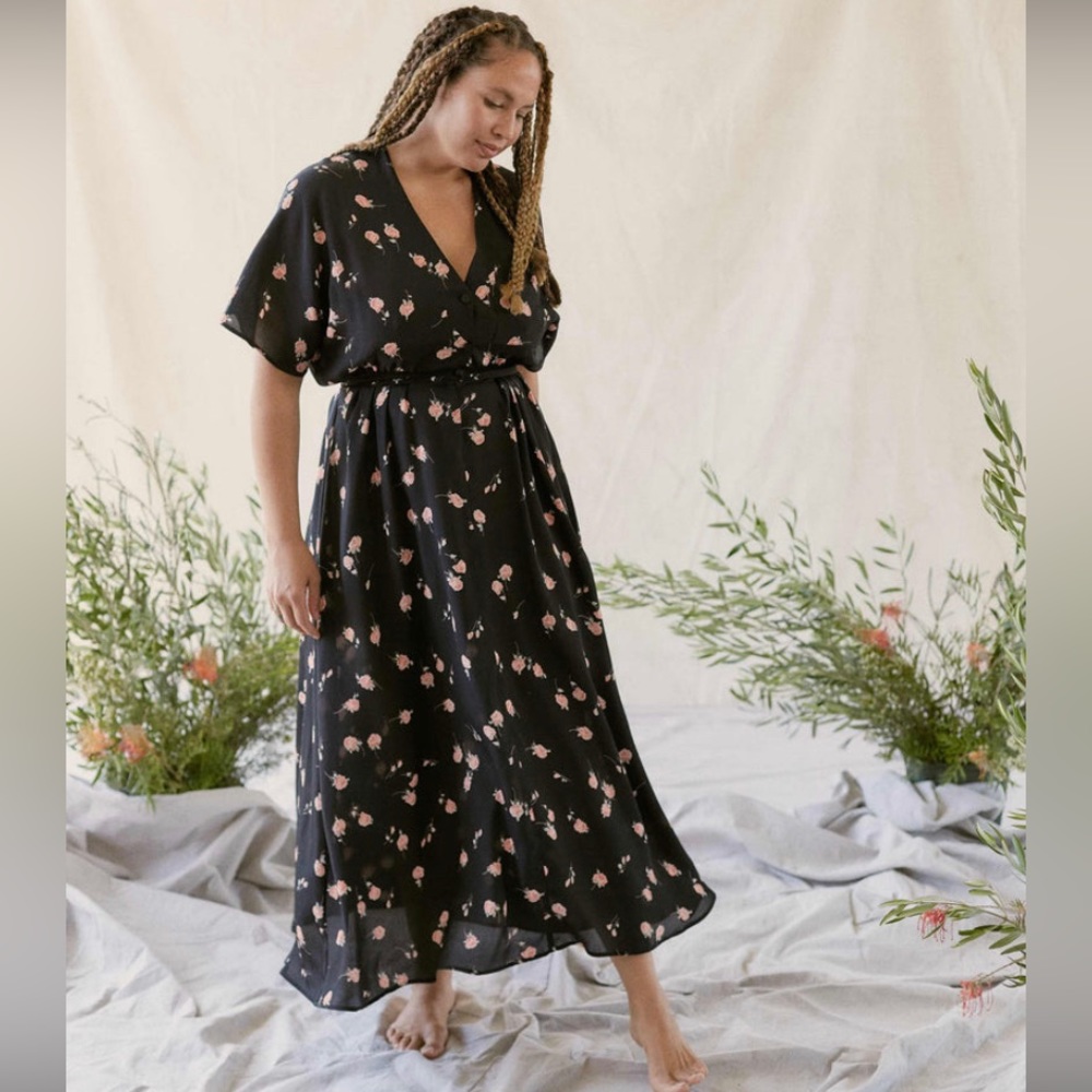 Christy Dawn Lottie dress in coral bloom